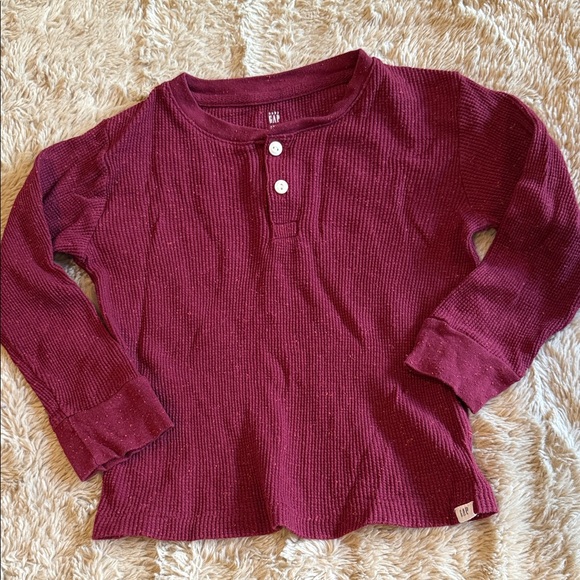 GAP Other - GAP Maroon Kids Long Sleeve Henley 4t
